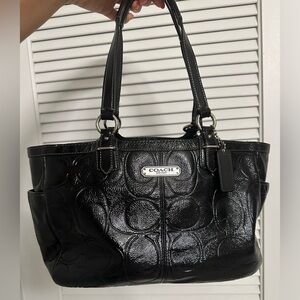 Coach Gallery Embossed Patent Leather Tote